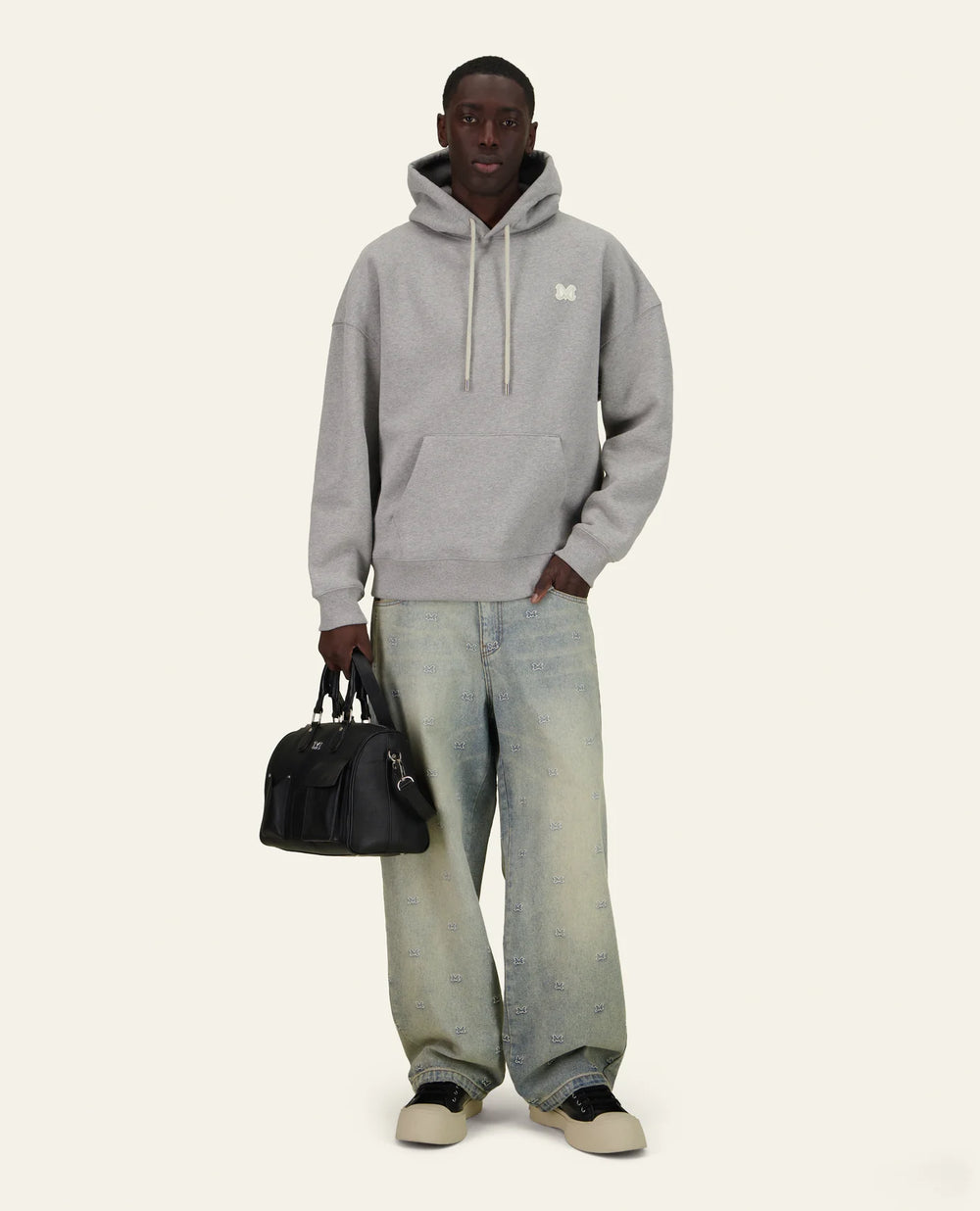 SWEATSHIRT A CAPUCHE LEO GREY