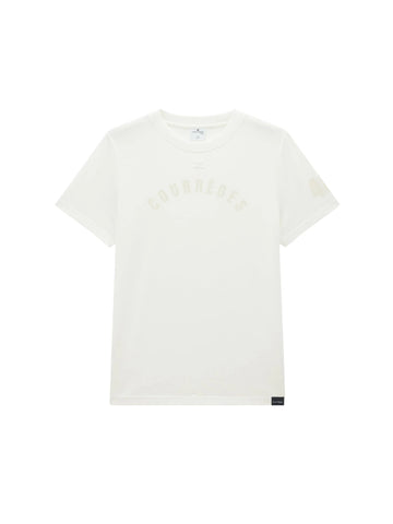 COURREGES - T shirt ac straight printed LIME STONE