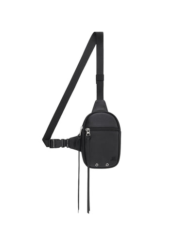 COURREGES - sac canvas 01 leather BLACK