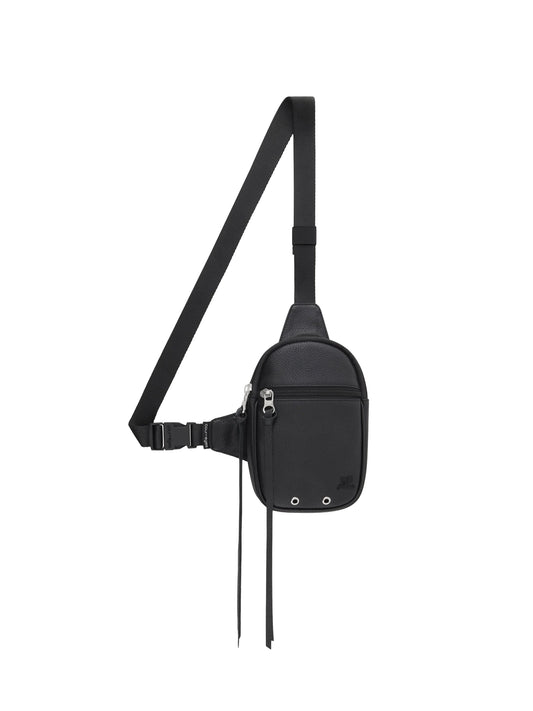 COURREGES - sac canvas 01 leather BLACK