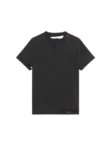 COURREGES - T shirt ac stone destroyed STONE WASHED GREY