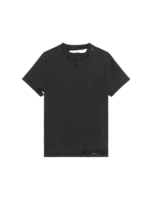 COURREGES - T shirt ac stone destroyed STONE WASHED GREY
