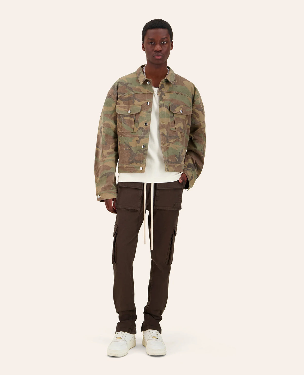 PANTALON CARGO FP - MARRON
