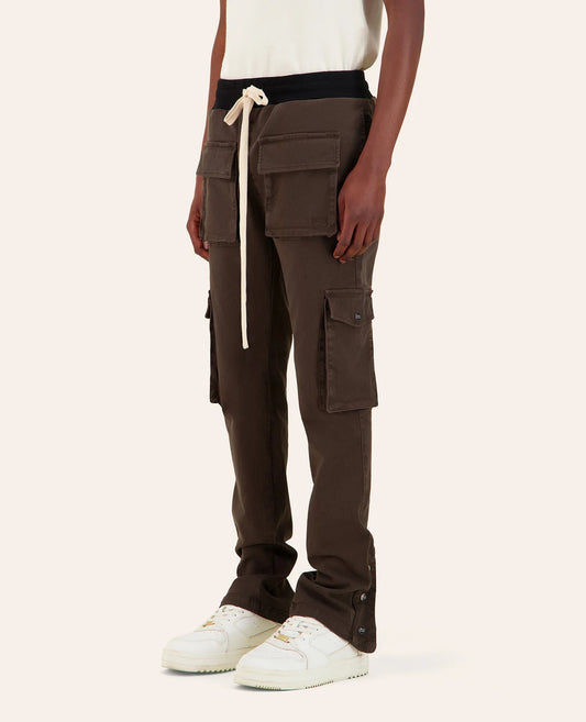 MOUTY - PANTALON CARGO FP - MARRON