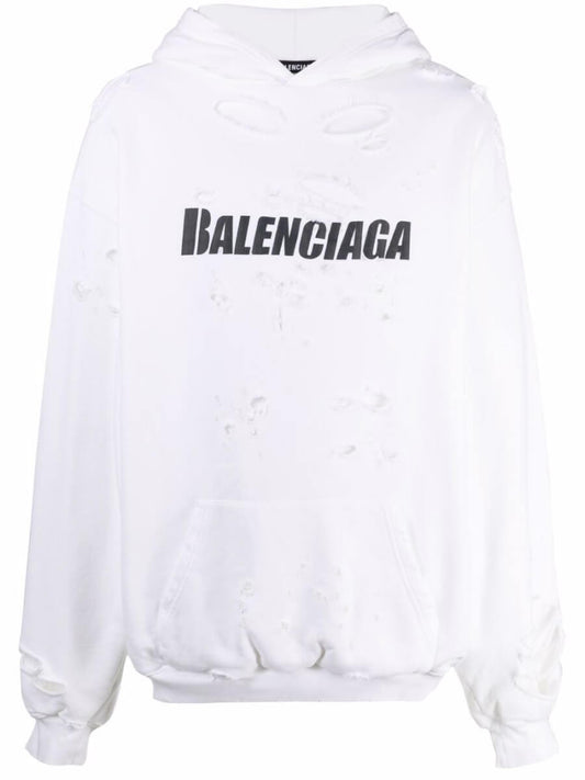 BALENCIAGA - Caps Destroyed Hoodie