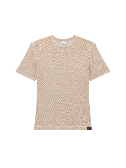 COURREGES - T shirt ac mesh SAND
