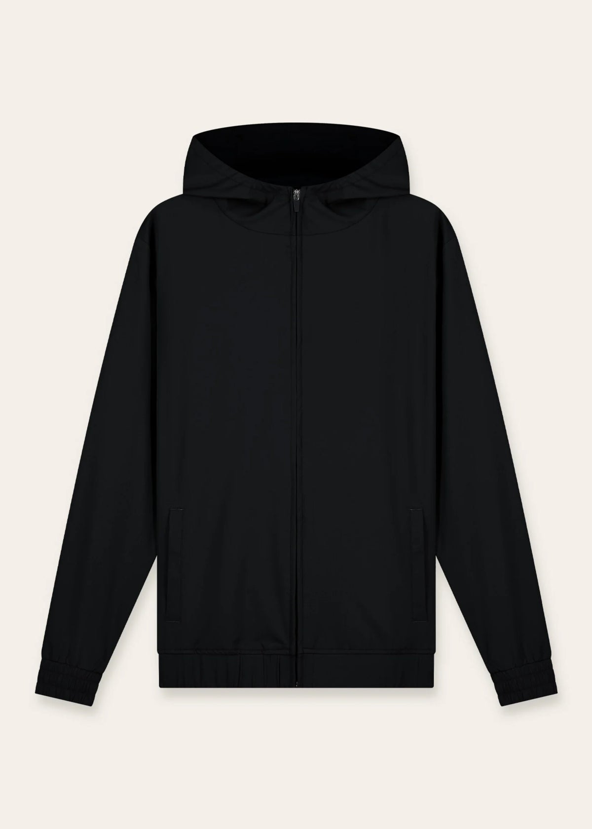 Tracksuit Jacket with Hood Black