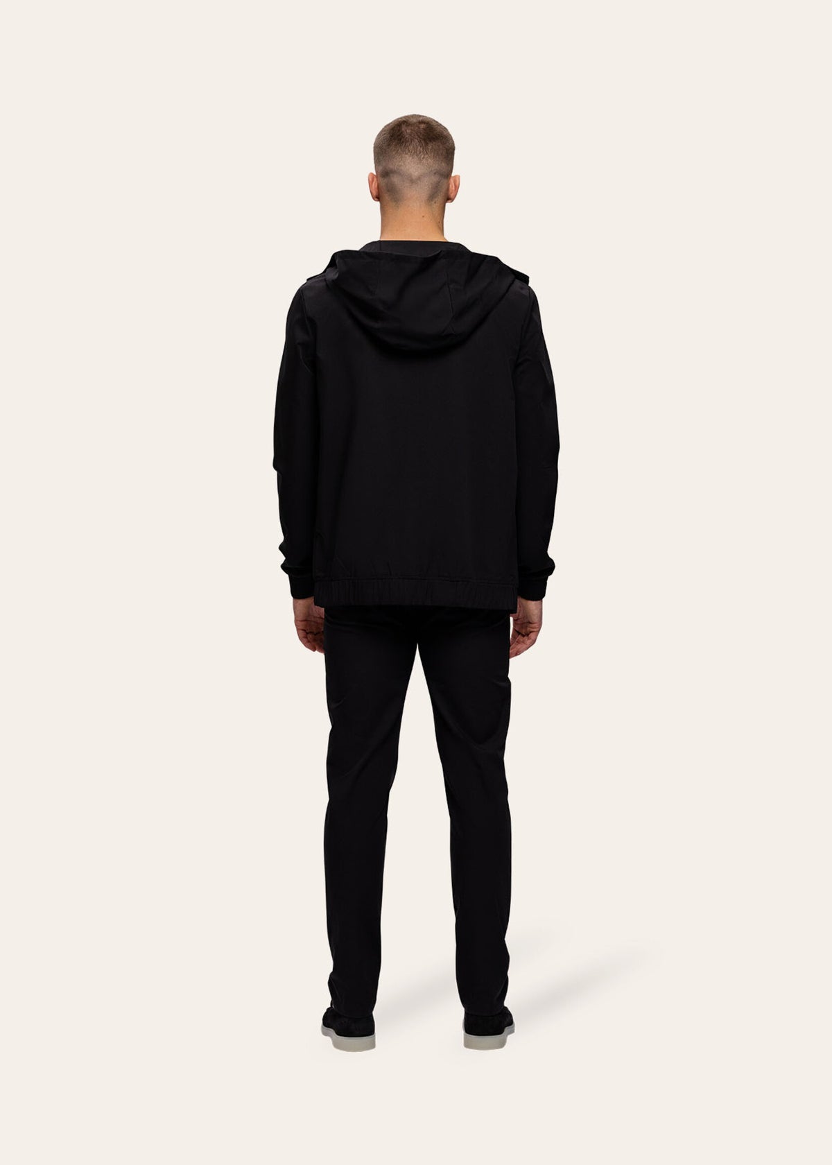 Tracksuit Jacket with Hood Black
