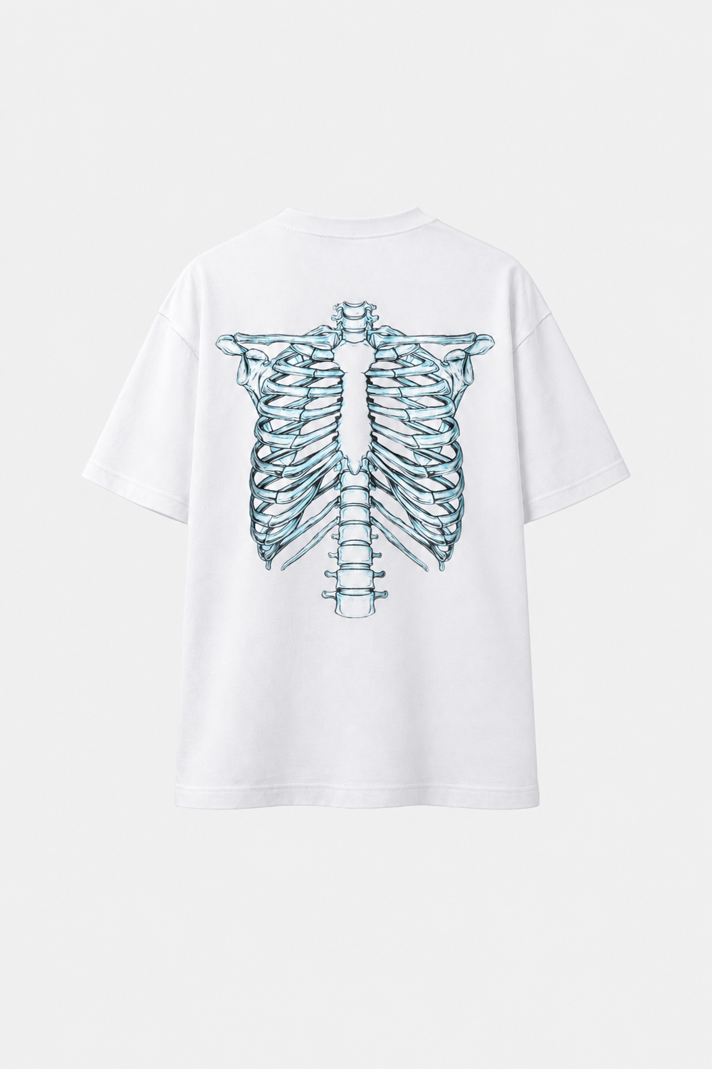 T-Shirt Skeleton 3D Blue