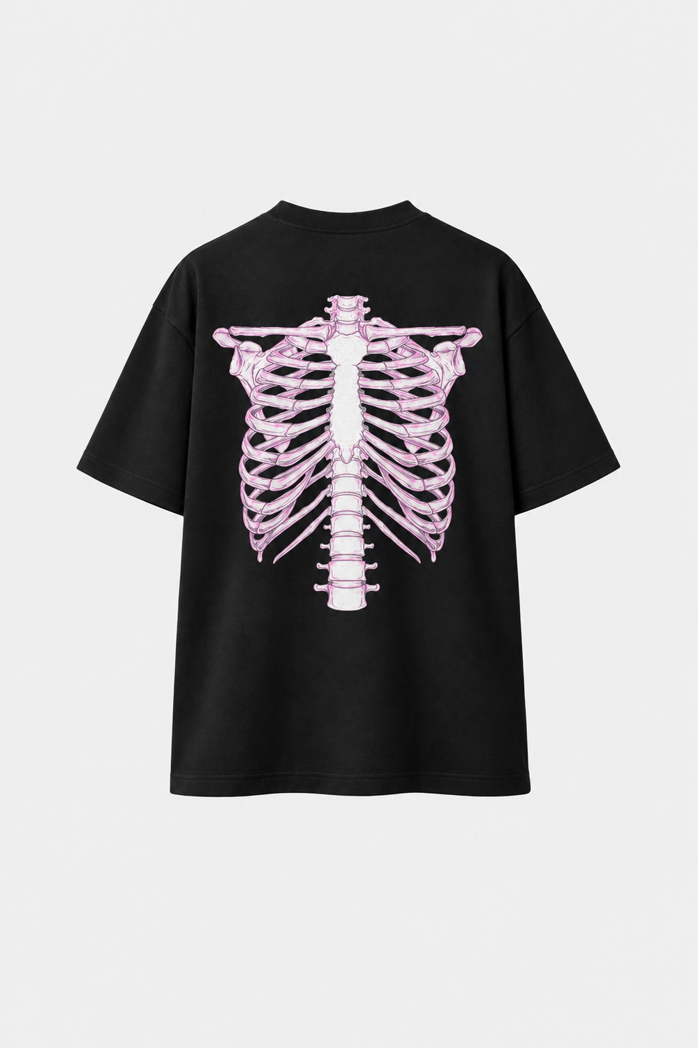 T-Shirt Skeleton 3D Pink