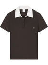 COURRÈGES -  polo ac cotton MUD BROWN