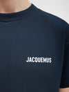 JACQUEMUS -  t-shirt à logo imprimé navy