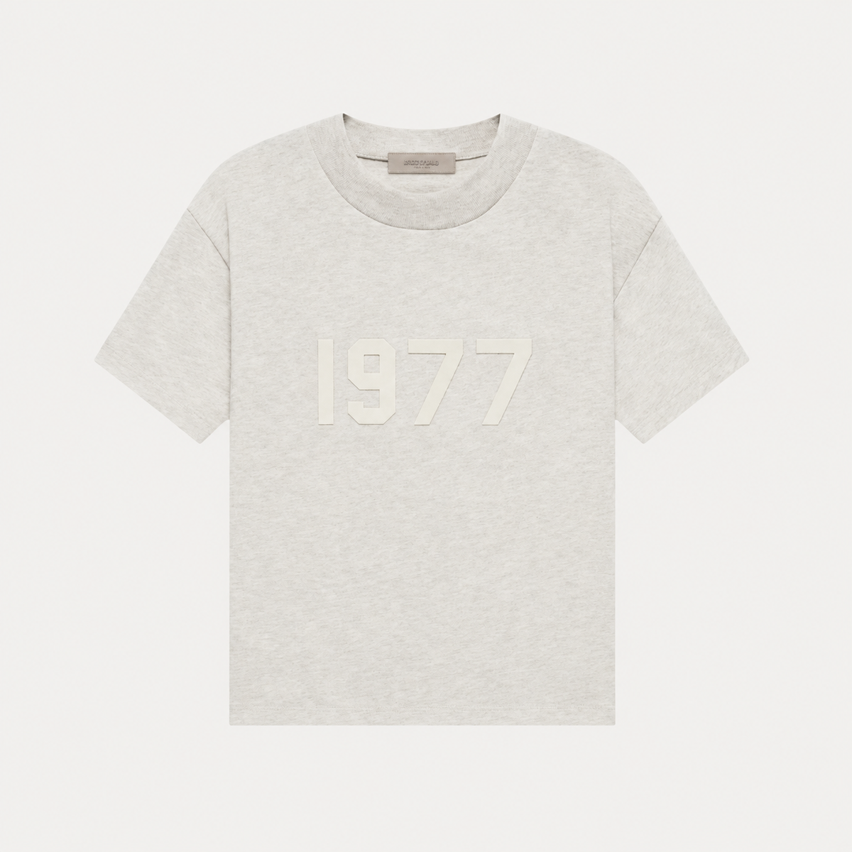 Fear of God Essentials T-shirt 1977 Light Oatmeal front