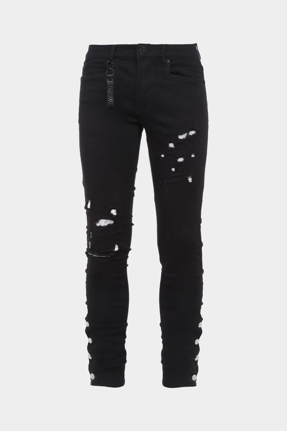 JEANS SKARED BLACK / SILVER — front