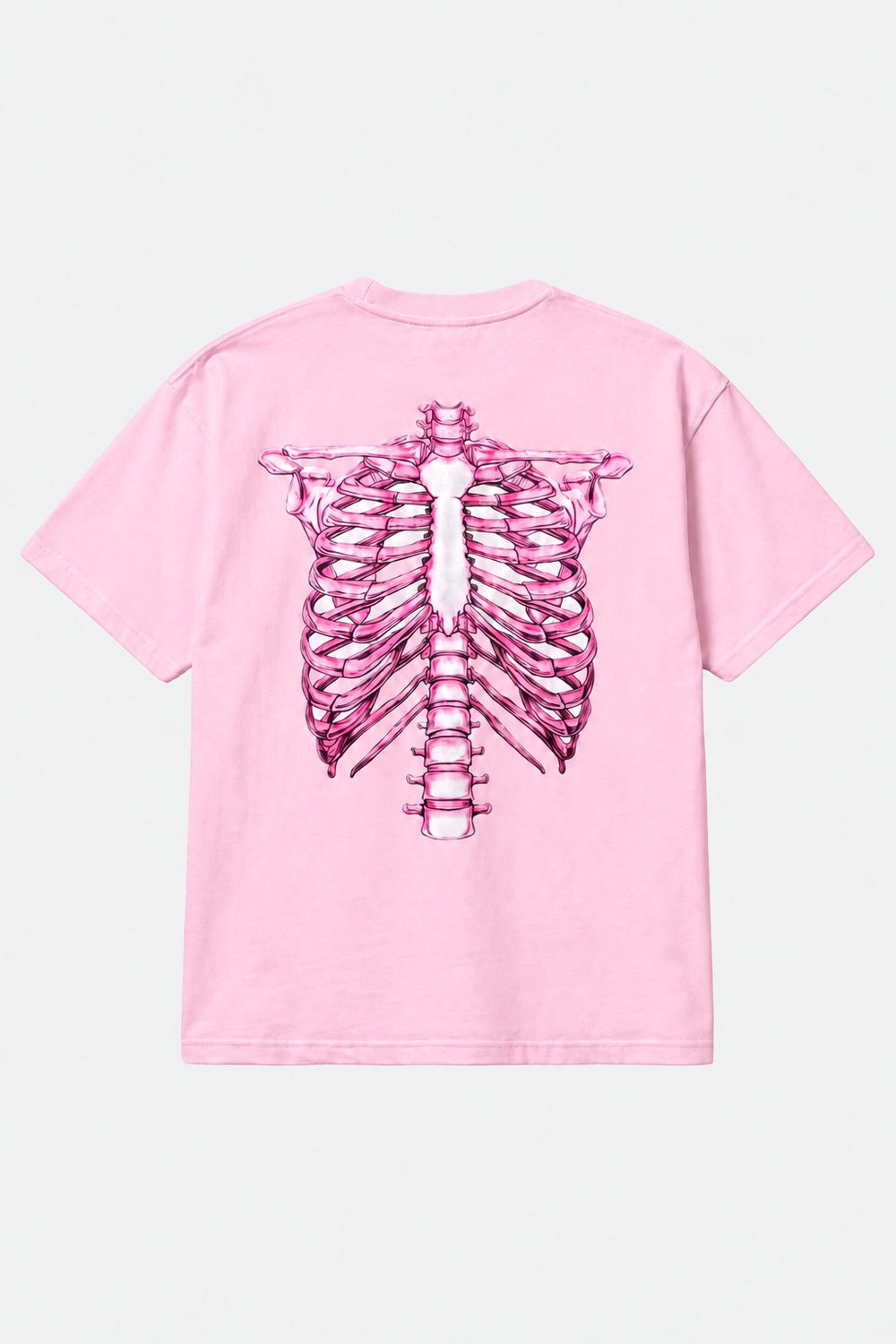 T-shirt pink skeleton 3D pink