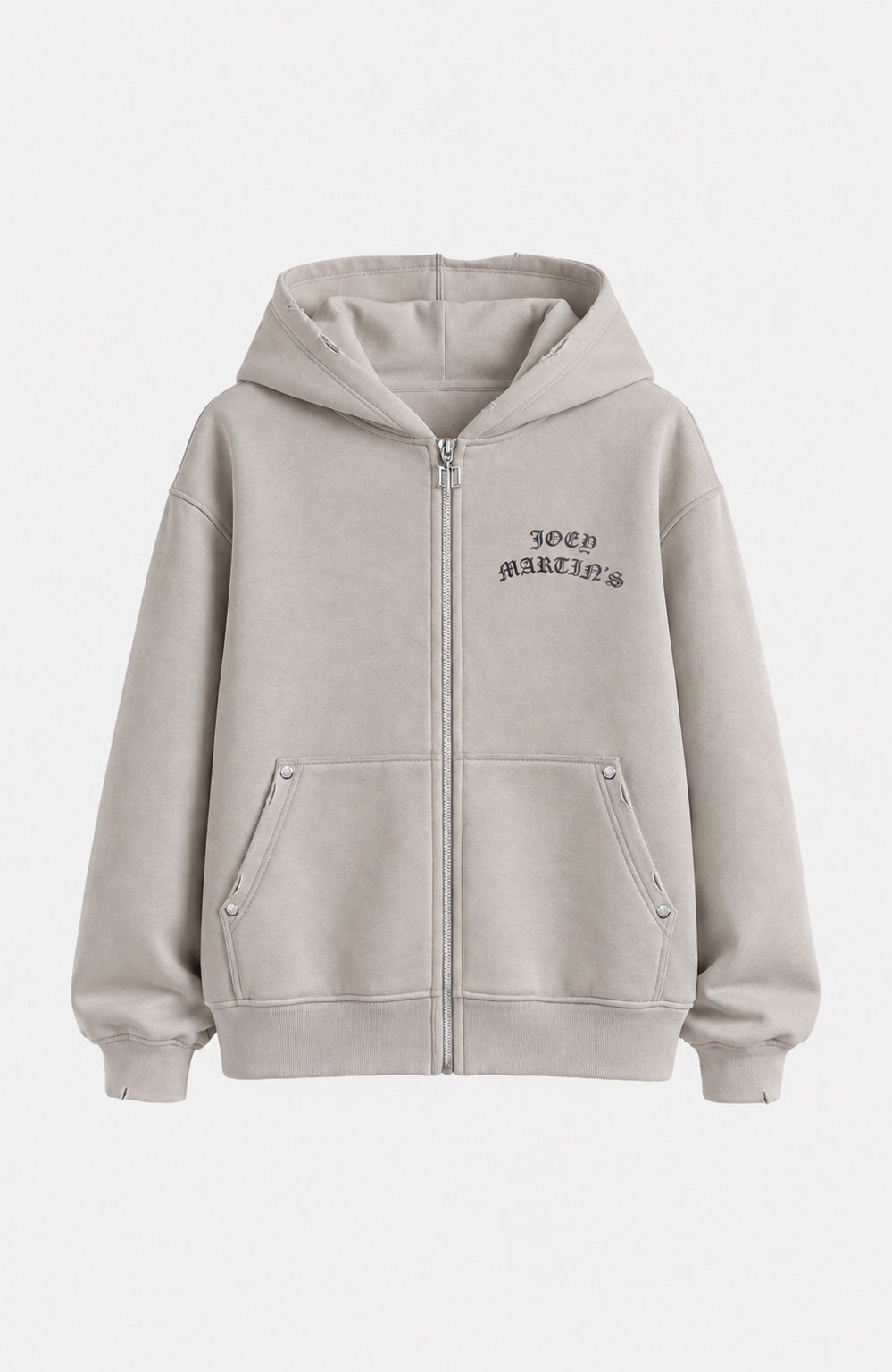 SWEAT ZIP SKELETON 3D GREY