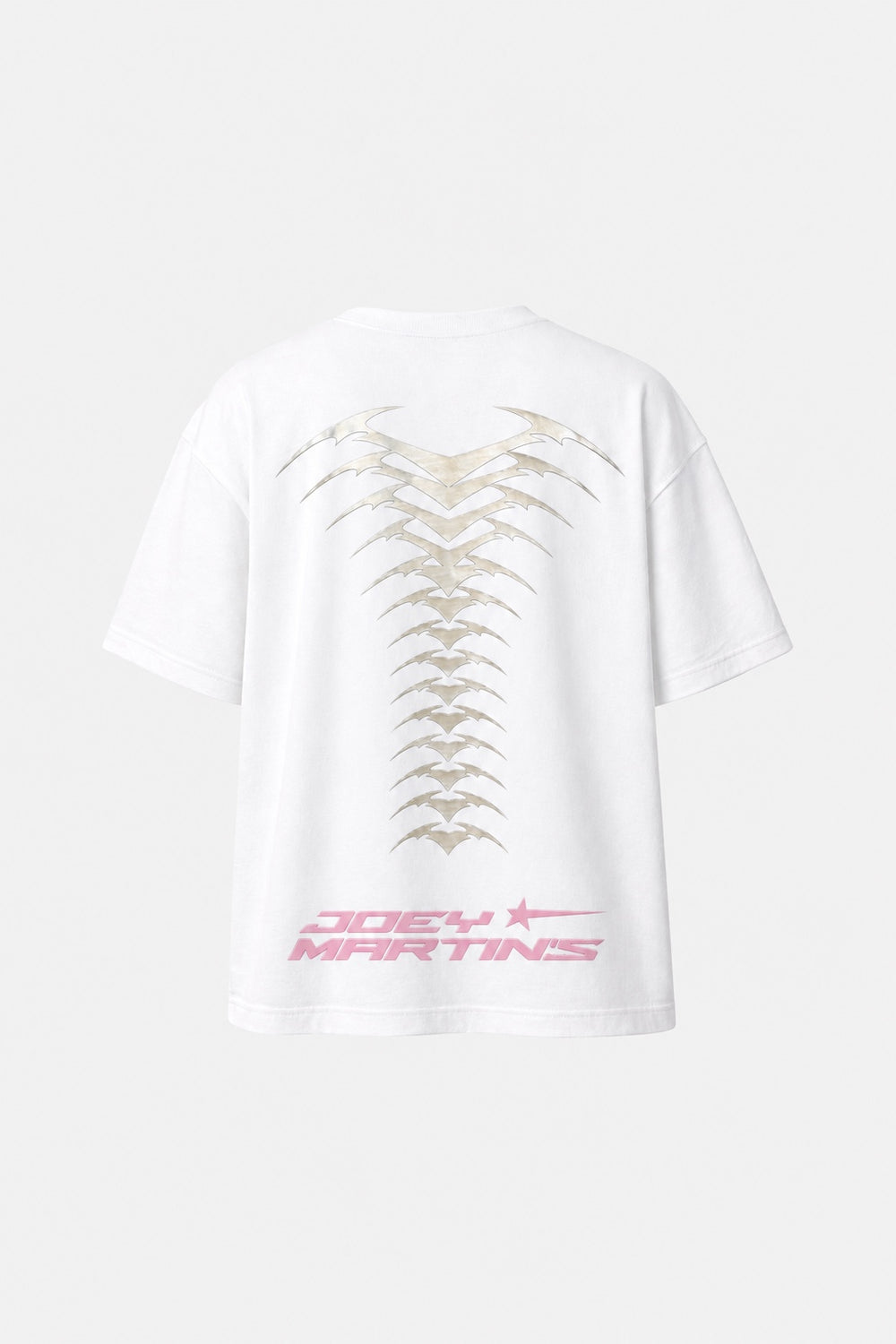 T-SHIRT MOTORS SKLT WHITE AND PINK