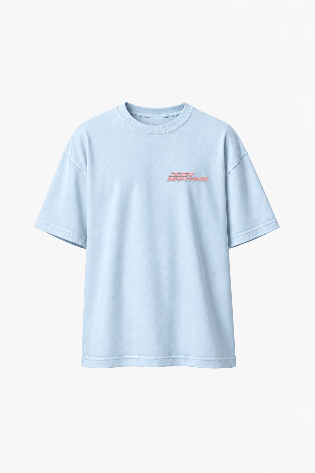 JOEY MARTINS T-SHIRT MOTORS SKY BLUE & PINK - front