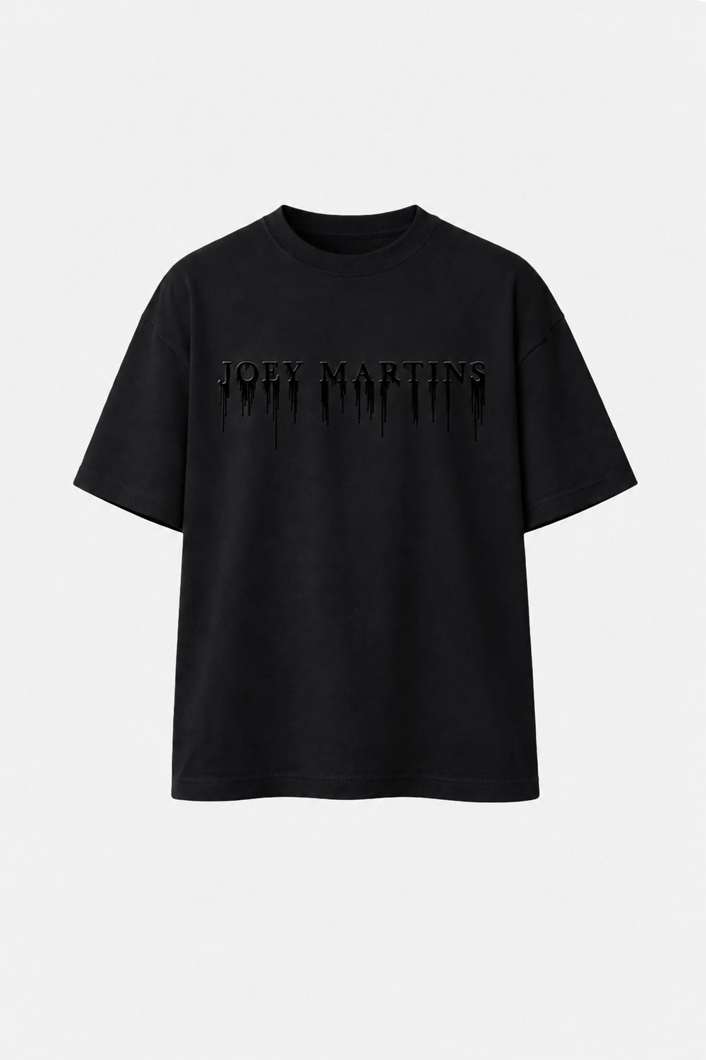 T-SHIRT NOIR JM DÉGOULINANT SILICONE NOIR